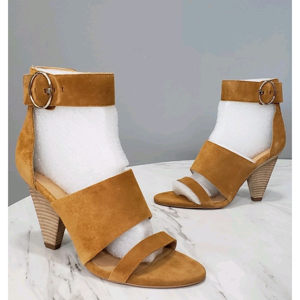 NEW NO BOX Belle by Sigerson Morrison Forum Leather Black Open Toe Sandal SUEDE